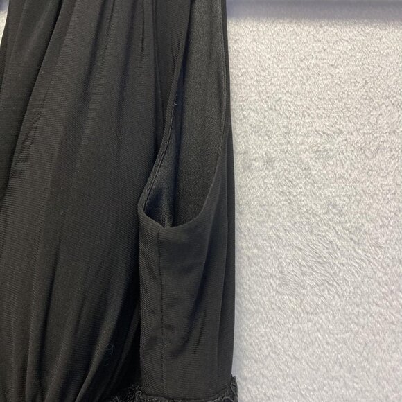 R&M Richards Maxi Dress Gown Womens 10 Black Formal Halter Keyhole Lace Stretch - Picture 10 of 16